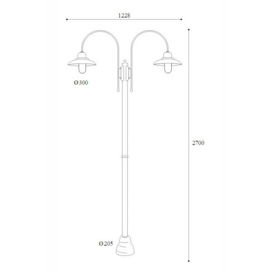 medene svietnik zahradne osvetlenie velkorozmerny vysoky stojaci lampa vodotesna vonkajsia moretti luce 1762.t.ar zahradne osvetlenie lameridiana zariadenie rustikalne vintage starodavne rozmery.jpg
